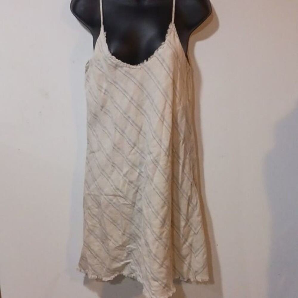 ATM linen cotton raw edge dress size m